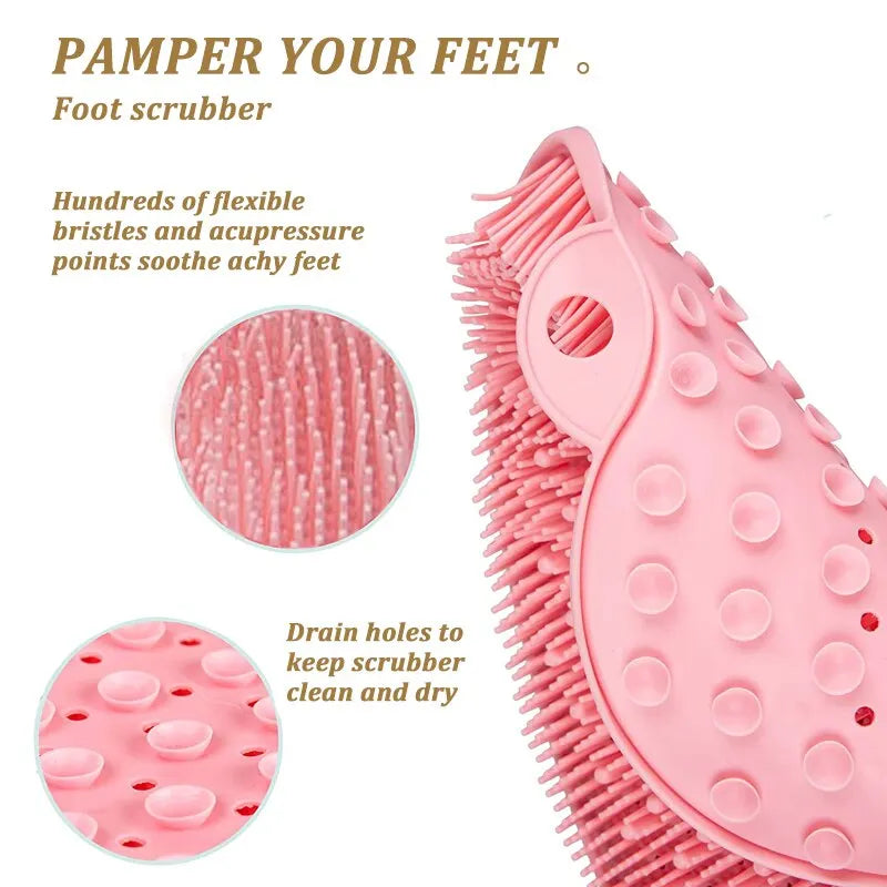 Elevate Your Shower Routine: Exfoliating Shower Massage Scraper and Bath Mat