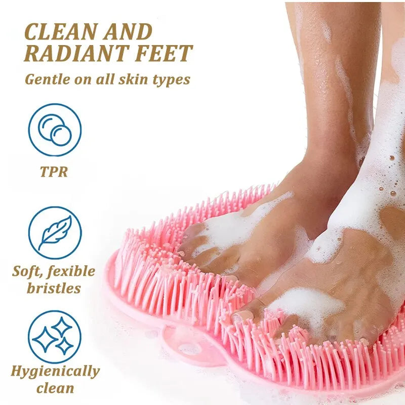 Elevate Your Shower Routine: Exfoliating Shower Massage Scraper and Bath Mat