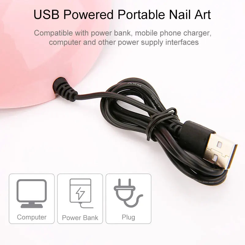 Effortless Beauty: Portable USB Nail Dryer Machine with UV LED Lamp