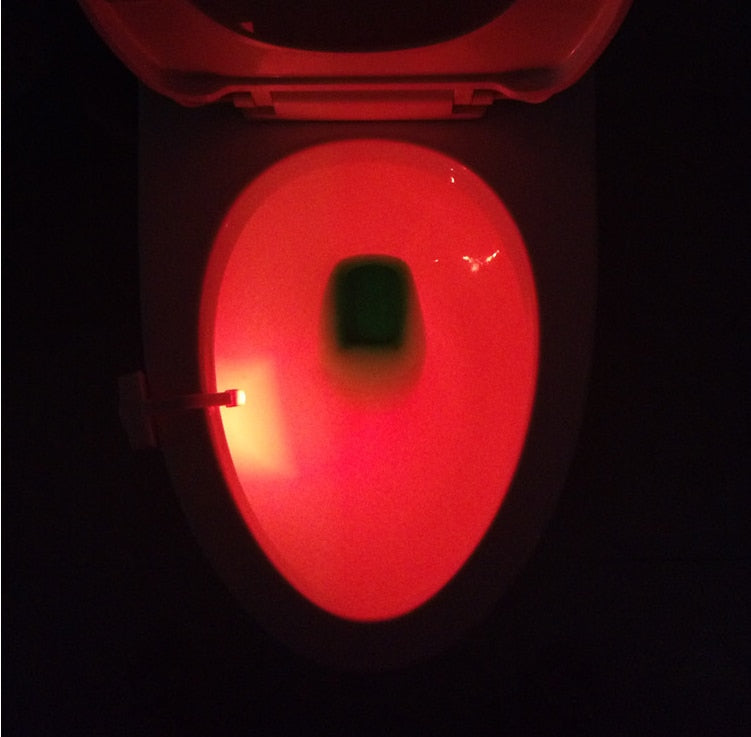 SleekGlow: Motion-Activated Toilet LED Night Light - Modern Home Essential