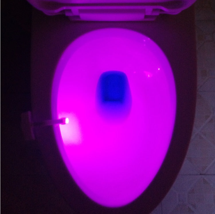 SleekGlow: Motion-Activated Toilet LED Night Light - Modern Home Essential