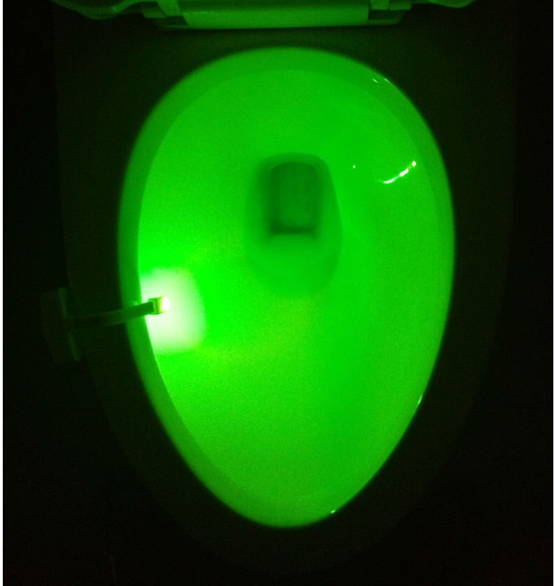 SleekGlow: Motion-Activated Toilet LED Night Light - Modern Home Essential