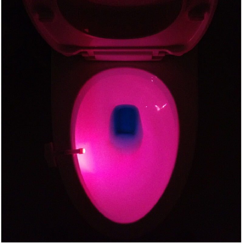 SleekGlow: Motion-Activated Toilet LED Night Light - Modern Home Essential