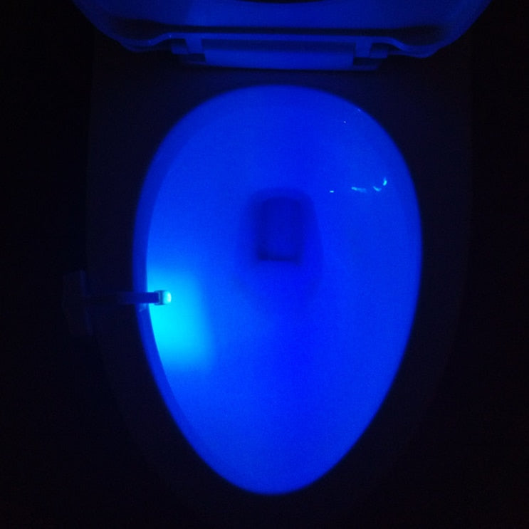 SleekGlow: Motion-Activated Toilet LED Night Light - Modern Home Essential