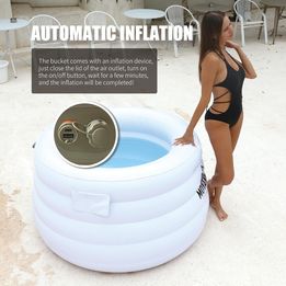 MOYANNE Self-Inflating Indoor/Outdoor Ice Bath tub, 176 Gallon Capacity Portable Cold Water Pool