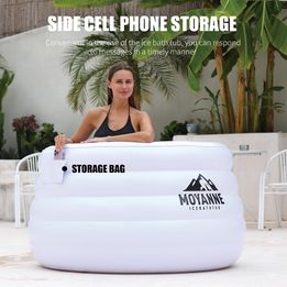 MOYANNE Self-Inflating Indoor/Outdoor Ice Bath tub, 176 Gallon Capacity Portable Cold Water Pool