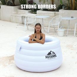 MOYANNE Self-Inflating Indoor/Outdoor Ice Bath tub, 176 Gallon Capacity Portable Cold Water Pool