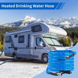 50FT Heated Drinking Water Hose for RV and Outdoor Use - Withstand -40°F