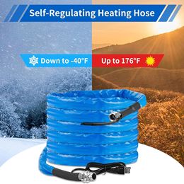 50FT Heated Drinking Water Hose for RV and Outdoor Use - Withstand -40°F