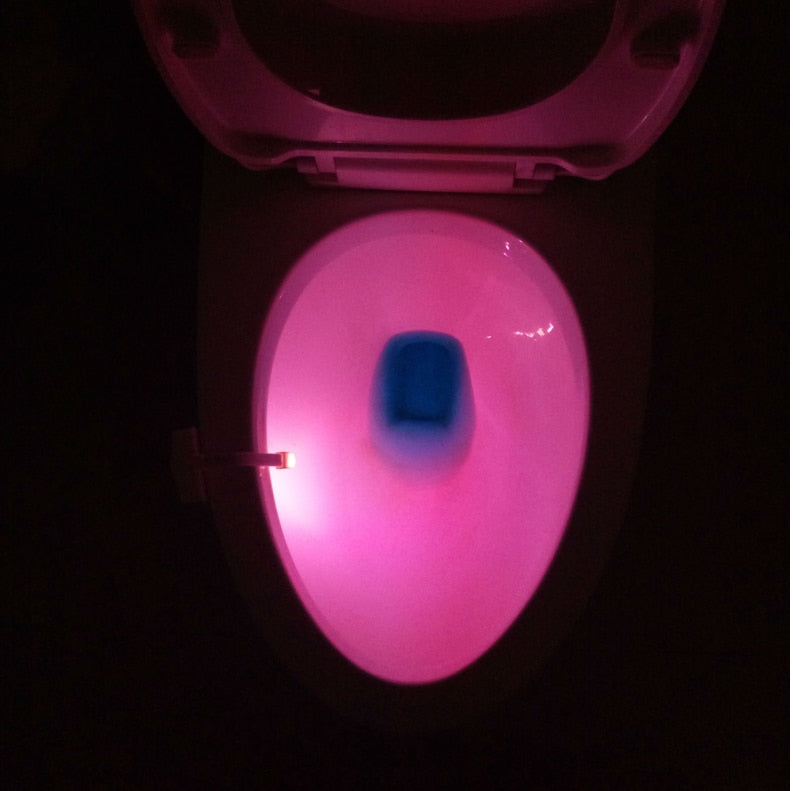 SleekGlow: Motion-Activated Toilet LED Night Light - Modern Home Essential