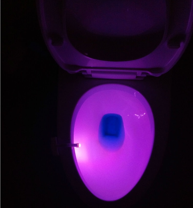 SleekGlow: Motion-Activated Toilet LED Night Light - Modern Home Essential