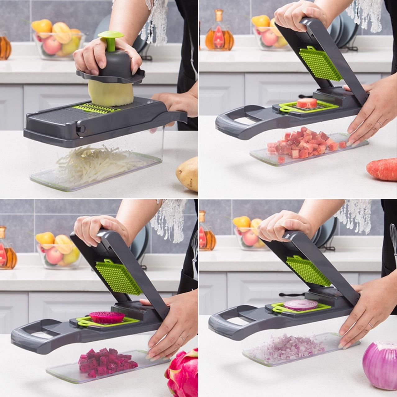 Ultimate Precision: 10-Piece Versatile Vegetable Chopper and Slicer Set