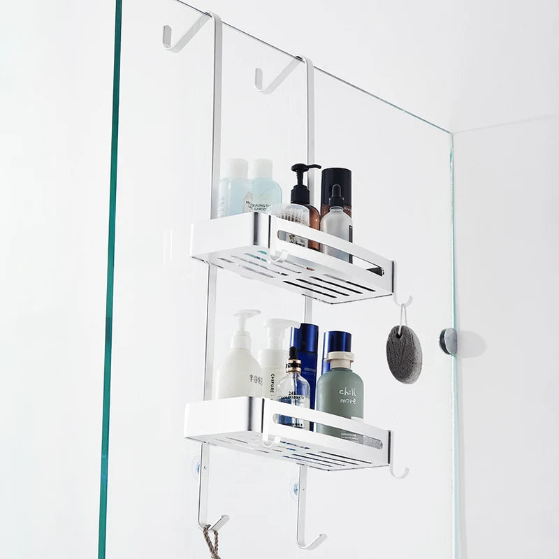 Elevate Your Bathroom Aesthetics with ELLEN HOMEDECOR's Black Hanging Bath Shelves