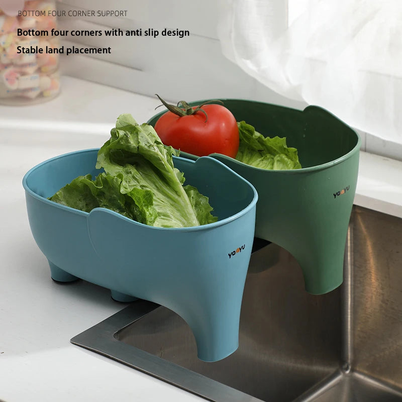 Charming Elephant Drain Basket: A Multi-purpose Kitchen Essential