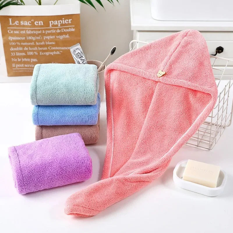 Ultra-Absorbent Microfiber Hair Drying Cap: Quick & Gentle Solution for Wet Hair