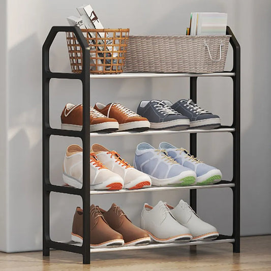 Space-Saver Supreme: 4-Tier Multi-Functional Shoe Rack