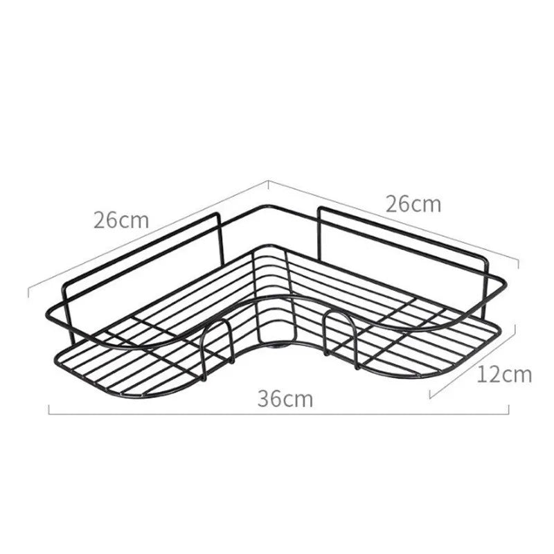 Sleek Corner Command: Space-Saving Bath Organizer