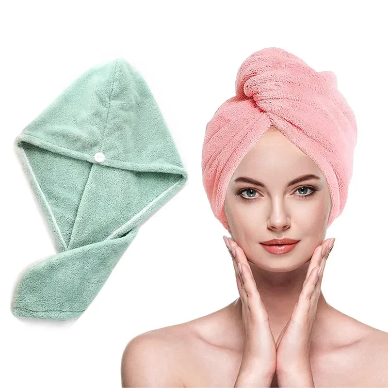 Ultra-Absorbent Microfiber Hair Drying Cap: Quick & Gentle Solution for Wet Hair