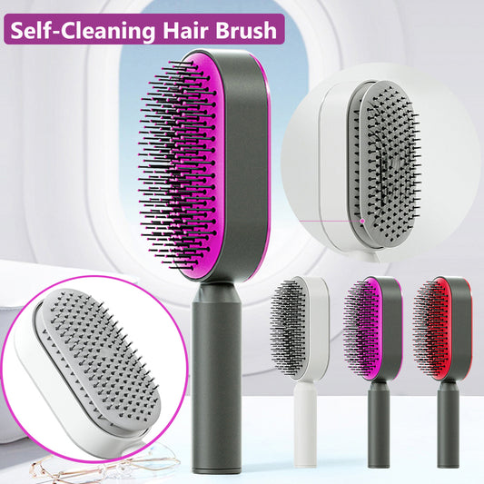 LuxeLocks: The Ultimate Self-Cleaning Hairbrush