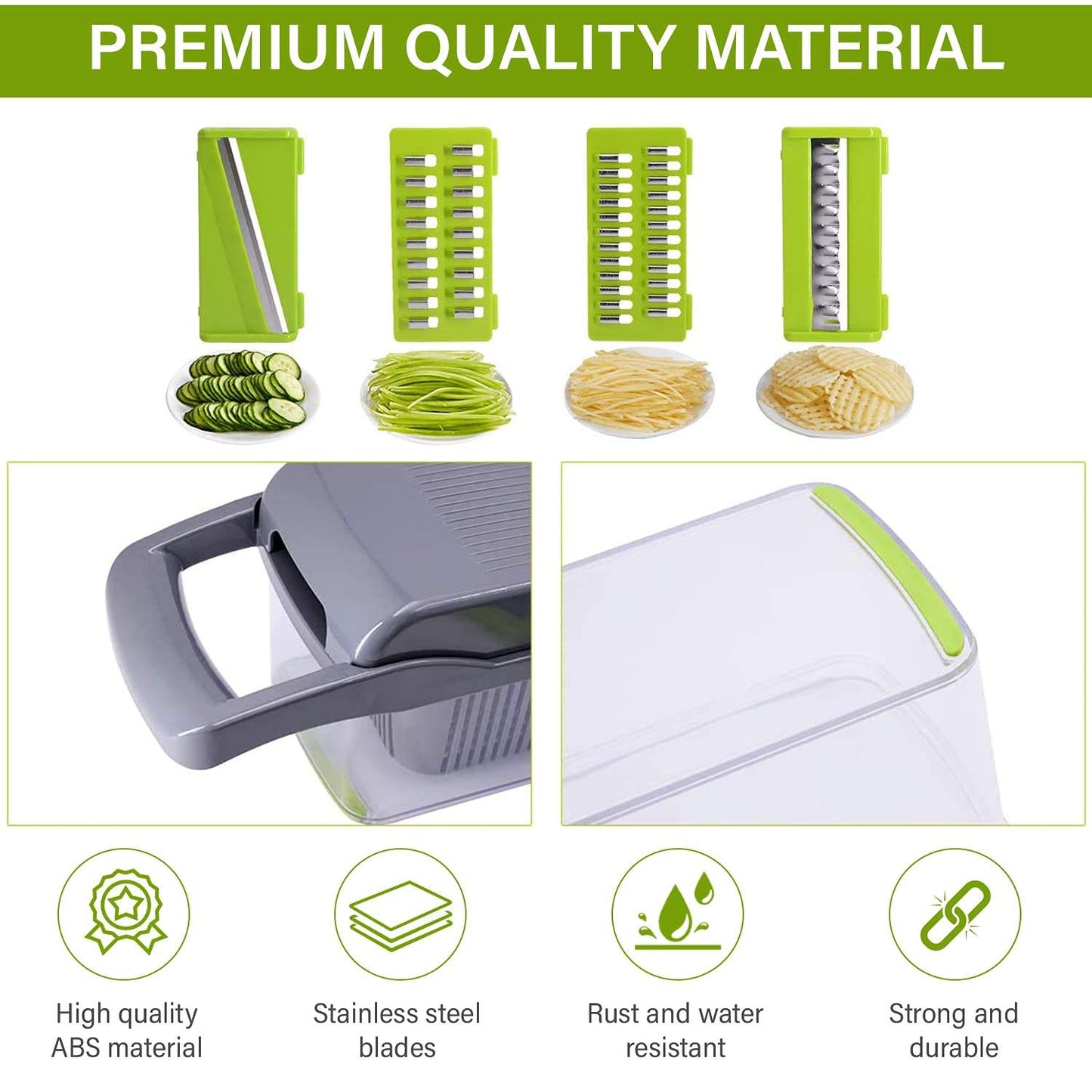 Ultimate Precision: 10-Piece Versatile Vegetable Chopper and Slicer Set